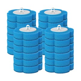 ADNIKIA 24 Count Disposable Toilet Brush Heads, Replacement Brush Heads, No Handle or Base, Toliet Wand Refills, Toilet Bowl Cleaner Refill Pads, Toilet Scrubber Refill