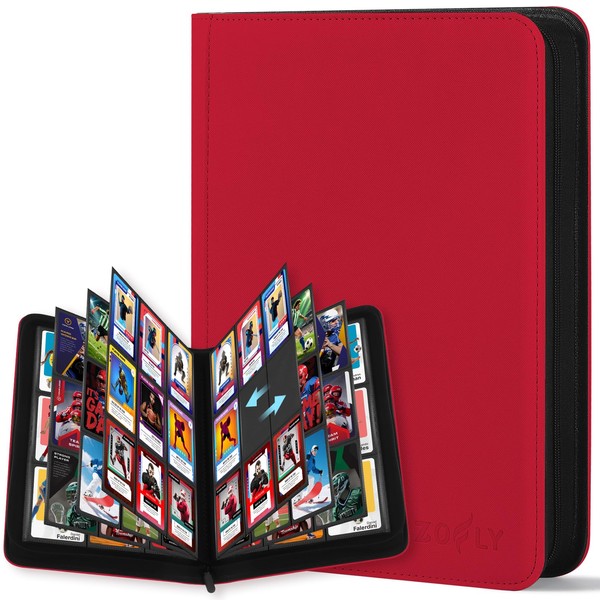 Zofly 9 Pocket Trading Card Zip Binder, 540 Cards, Premium