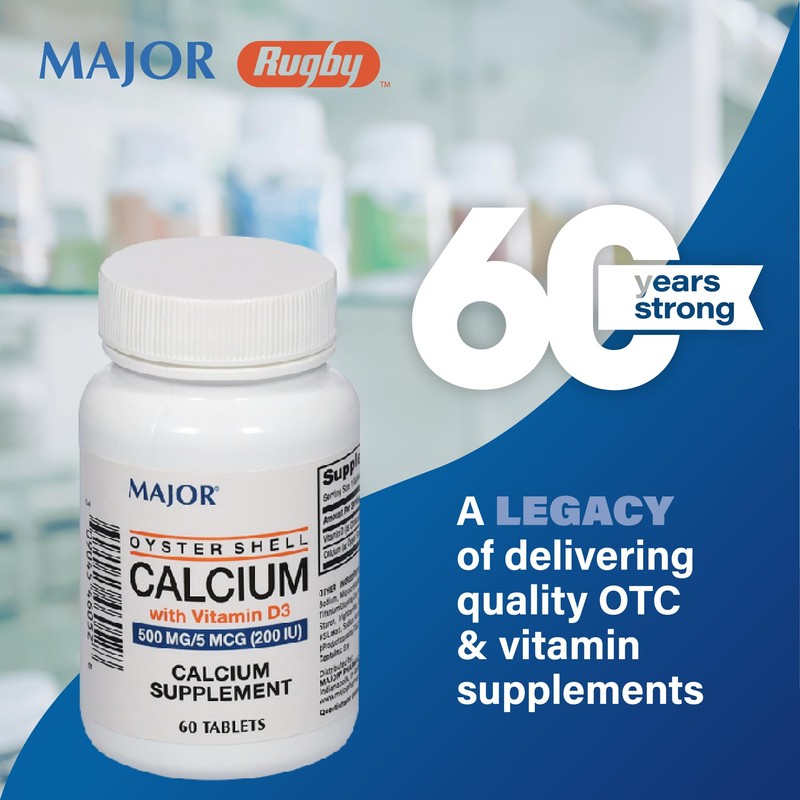 Major Oyster Shell Calcium with Vitamin D3 500 mg /