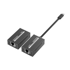 PremiumCord 4K Extender USB-C to HDMI over Cat5e/6/6a, UHD 4K 2160p 120Hz, Full HD 1080p, HDMI 2.0, HDCP 1.4/2.2, HDR10, No Delay