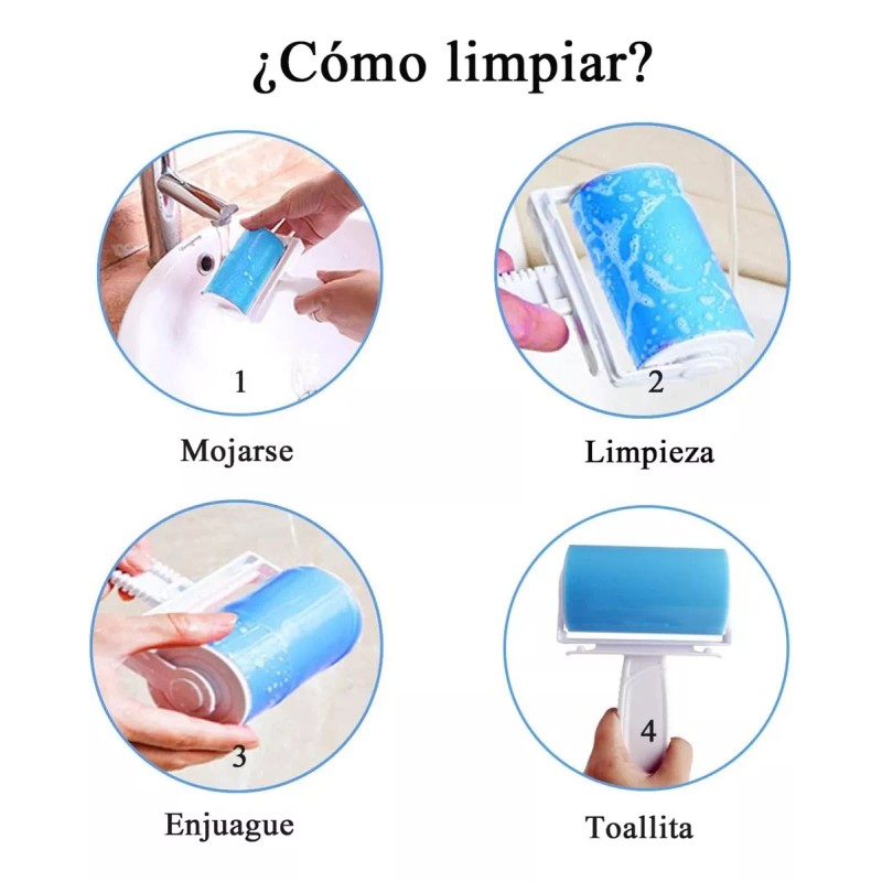 L&T Rodillo Quita Pelo Eliminación Del Polvo Lavable Retilizable