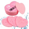 MMRH 50-Count Heart Shape Compressed Facial Sponges, 100% Natural Cosmetic