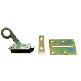 Base Stairs Door Catch with Covering Sheet Steel Yellow Passivated Pack of 1