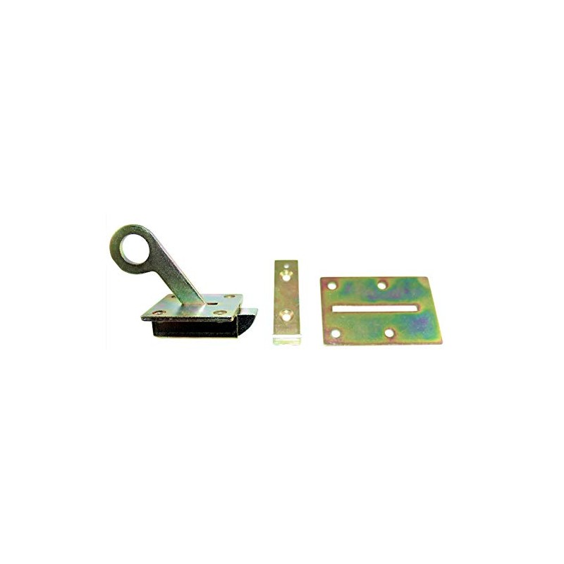 Base Stairs Door Catch with Covering Sheet Steel Yellow Passivated