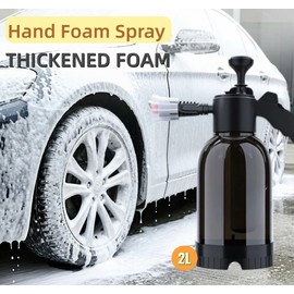 2L Hand Pressure Foam Sprayer, Adjustable Nozzle Pump Foam Cannon for Car Washing, Window Cleaning, Garden & Household Care, Manual Foam Spray Bottle
