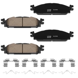 HECHENQICHE Front Ceramic Brake Pads with Hardware for Ford Explorer, Flex, Taurus, Lincoln MKS MKT