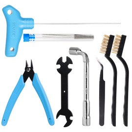 Sovol Kit de herramientas para impresora 3D, 17 piezas de accesorios para impresora 3D con boquilla extrusora de tamaño L, piezas de limpieza de boquilla de 0,4 mm, llave multifuncional, llave de