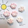Cute Cat Paw Powder for DIY Resin Accessories Meow Meow Cat Light Pink Paw 10ea