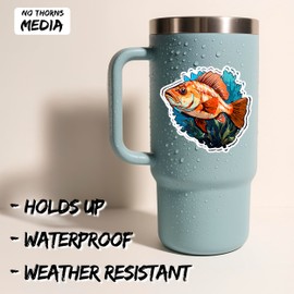 Rockfish Sticker 4 Inch - Waterproof Animal Vinyl Decal for Laptop Water Bottle Car Tumbler - Durable Aesthetic Long-Lasting Stickers for Adults ID44990