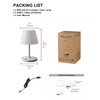 WEILAILUX Outdoor Battery Operated Table Lamp Waterproof, 4000mAh Cordless Table
