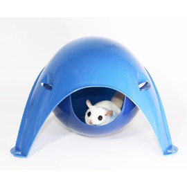 Exotic Nutrition Nap Nook - Unique Nest Pod Cage Accessory Toy - Use Grounded or Hanging - Sugar Gliders, Hamsters, Mice, Rats, Birds, Degus, Chinchillas, & Other Small Pets (Small)
