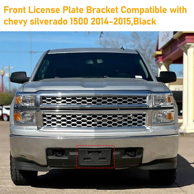 Abodvu Compatible with Chevy Silverado 1500 Front License Plate Bracket