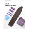 LUVME Real Human Hair Tape in Extensions Straight Hair Natural