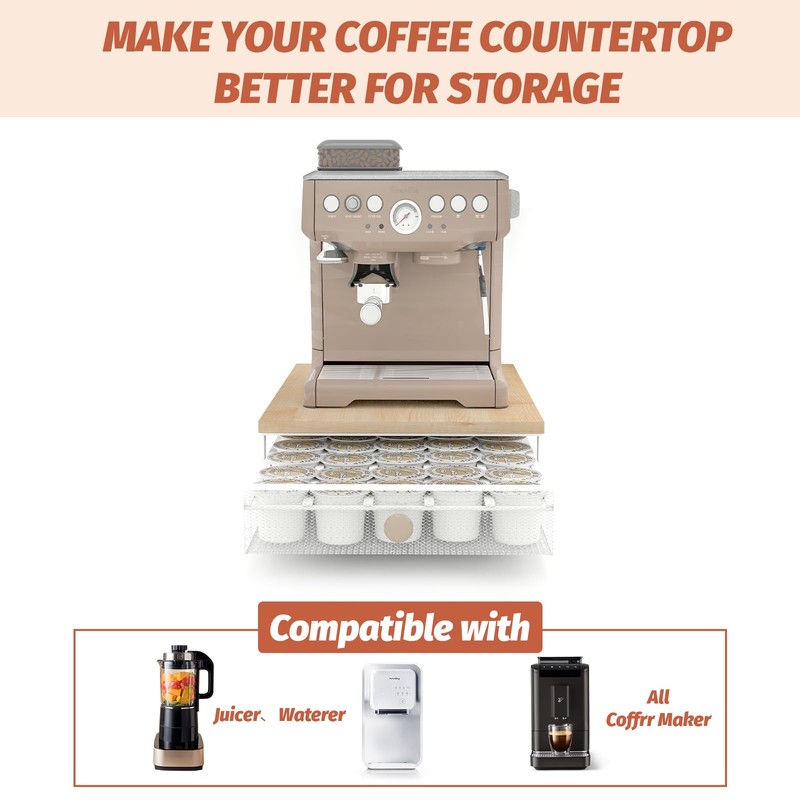 Sedegn K Cup Organizer, Coffee Pod Holder Drawer, Under Brewer