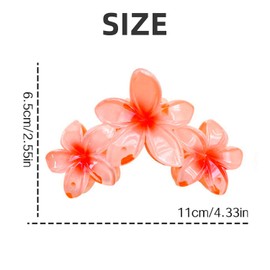 Flower Hair Clips, Pack of 6 Beach Flowers Hair Clips, Plastic Flowers Hair Clips, Hair Clips for Women Girls Hair Styling Accessories
