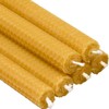 6 Count Beeswax Taper Candles Hand Rolled - Smokeless Dripless