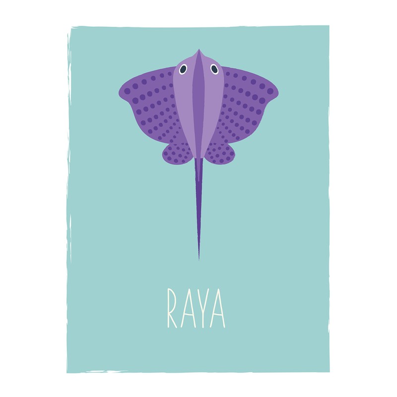 Ocean Animals Nursery Decor (Spanish Language) - Set of Four