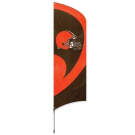 Party Animal CLEVELAND BROWNS 8.5 FOOT TALL TEAM FLAG 11.5' POLE SIGN BANNER 8 1/2'