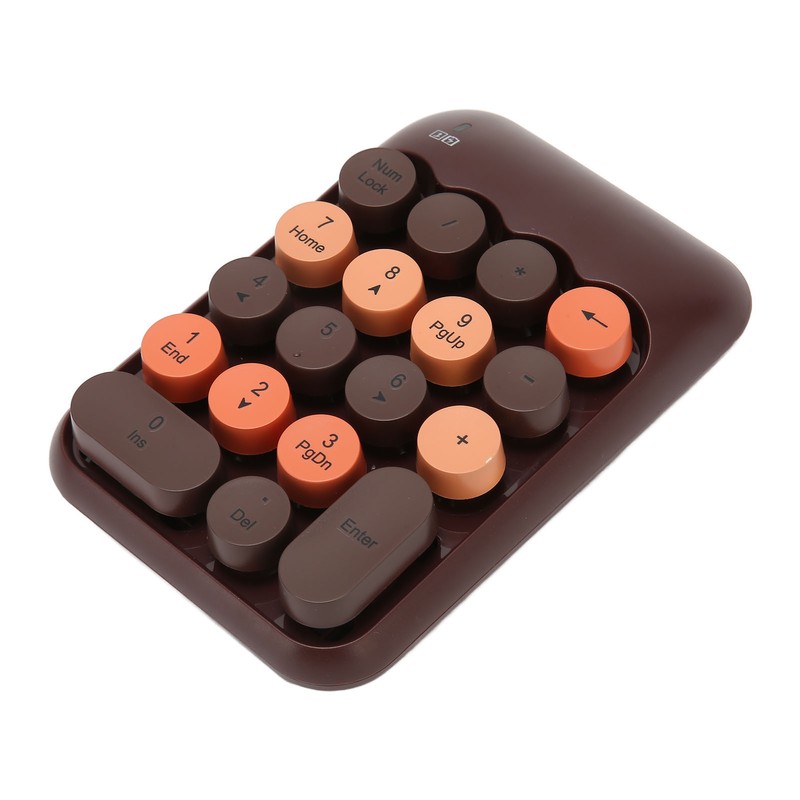 2.4GHz Wireless Numeric Keypad 18 Keys Retro Color Round Keycaps