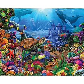Springbok's 1000 Piece Jigsaw Puzzle Undersea Turtle - Made in USA