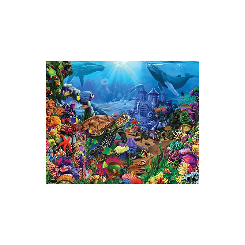 Springbok's 1000 Piece Jigsaw Puzzle Undersea Turtle - Made in