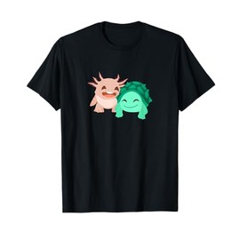 Axolotl and Turtle | Cute cartoon animal lover T-Shirt