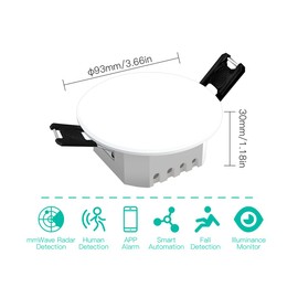 ZigBee Presence Sensor Motion Sensor Sleeping Talking Accident Flush-Mounted