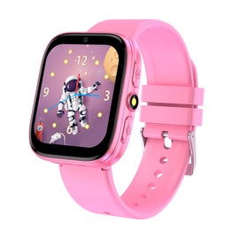Smart Watch for Kids Girls Boys - 1.54" Touch Screen Watch with Camera, 31 Games, Music, Pedometer, Flashlight, Alarm Clock,Learning Cards, Storybook, Metal Case Gift for Children Age 4-10 (Pink)