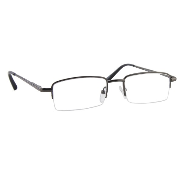 TruVision Readers 1 Pk - Gunmetal Metal Frames and Clear Acrylic Lenses 1.75