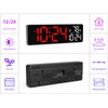 Large LED Digital Wall Clock with Date, Temperature, Auto-Brightness, Auto-DST