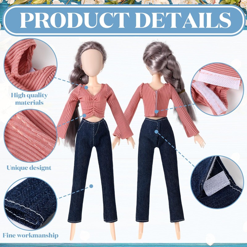 Bencailor 8 Pieces Summer Doll Clothes for 11.8 Inch Doll