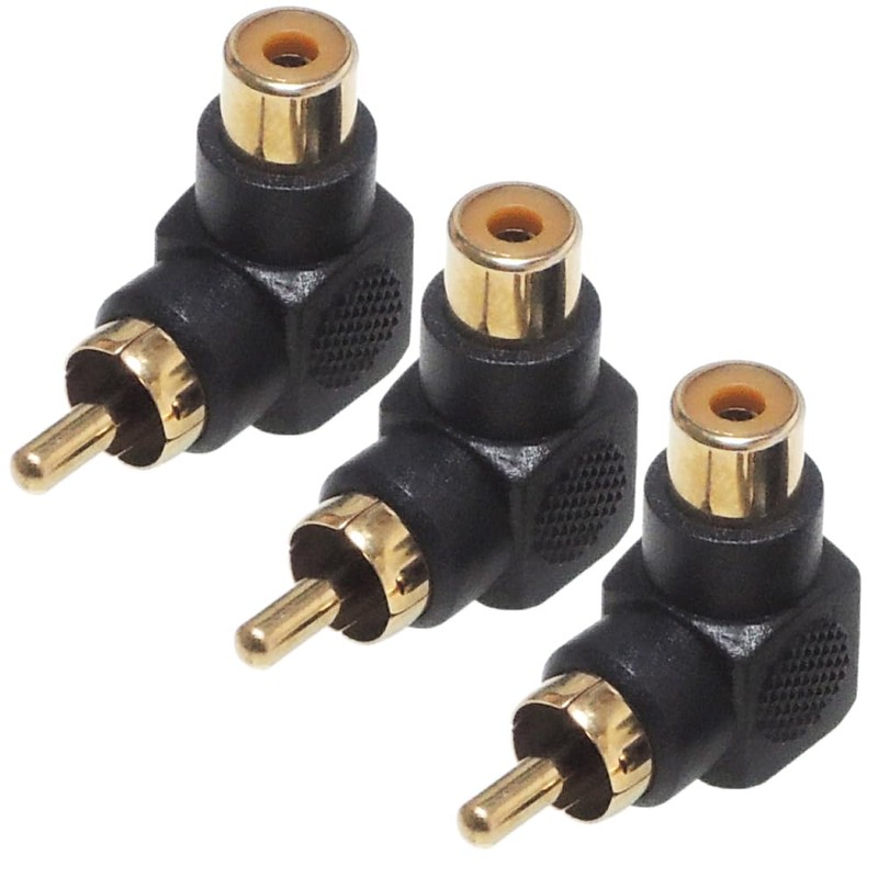KAUMO RCA Plug Right Angle 90 Degree 90° 90° Gold