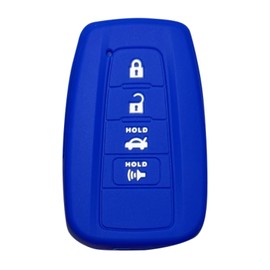 Key Fob Cover for Toyota Camry: 4 Buttons Key Fob Case Fit for Toyota Avalon Camry Hybrid Corolla Highlander Hybrid Mirai RAV4 Hybrid 2018-2024丨Remote Protector YQ14FBC 89904-06220丨 (Blue)