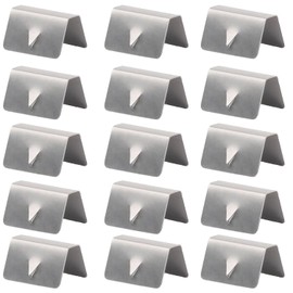 Pack of 15 Windscreen Rain Deflector Clip, Stainless Steel Windscreen Clip, Rain Deflector, Universal Replacement Mounting Clip for Windshield Rain Deflector Channel, Replacement Part
