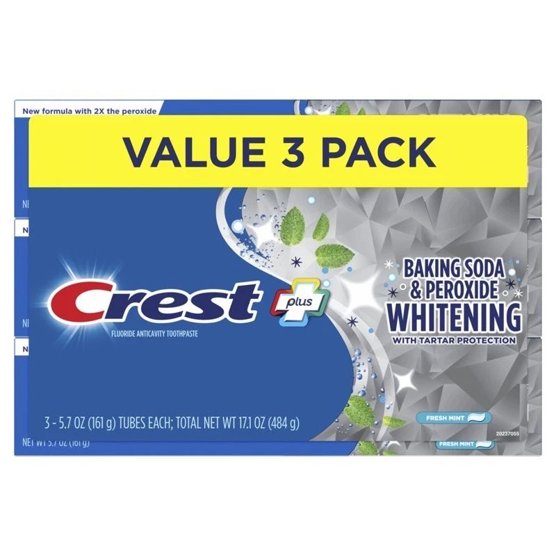 Crest Plus Baking Soda & Peroxide Teeth Whitening Toothpaste,Min