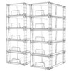 Vtopmart 10 Pack Stackable Storage Drawers,Clear Acrylic Drawer Organizers with