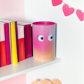Fisura - Original piggy bank with message. Large steel piggy bank for adults. Tin piggy bank for gifts. (XXL eyes, colour gradient)