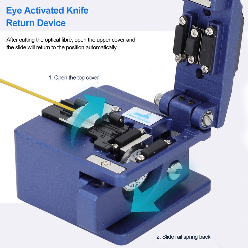 High Accuracy Fiber Cleaver 16 Cutting Points 0.6 Degree Angle
