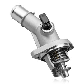 Engine Coolant Thermostat Housing Assembly Fit for Kia Forte 2.0L Forte5 2.0L L4 2017-2018, Replace ‎25500-2E080