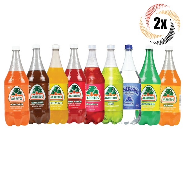 2x Bottles Jarritos Variety Natural Soda Real Sugar | 1.5L | Mix & Match Flavor!