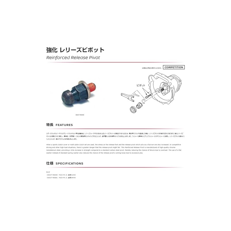 NISMO 30537-RS540 NISSAN Bluebird U12 CA18DE/CA18DET/SR20DET Reinforced Release Pivot