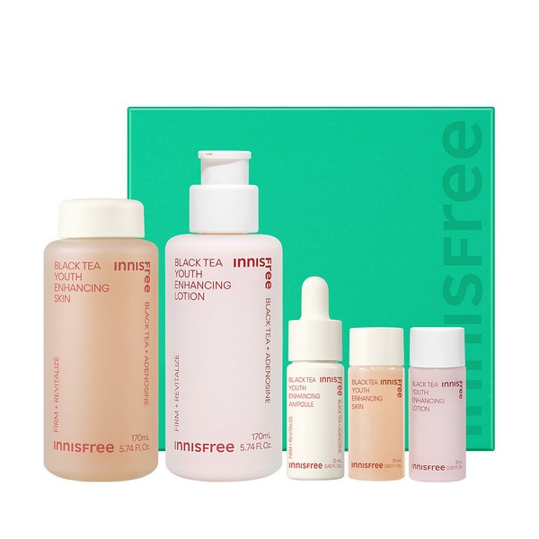 Innisfree Black Tea Youth Enhancing Skin Care Set / 이니스프리