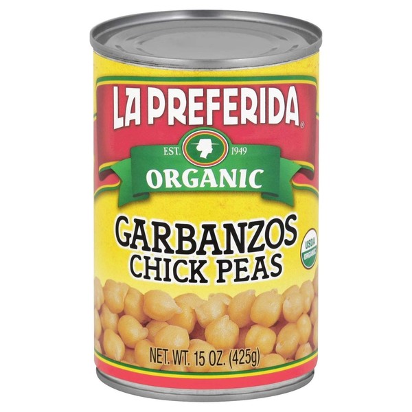 La Preferida Organic Chick Peas, 15-Ounce Unit (Pack of 12)