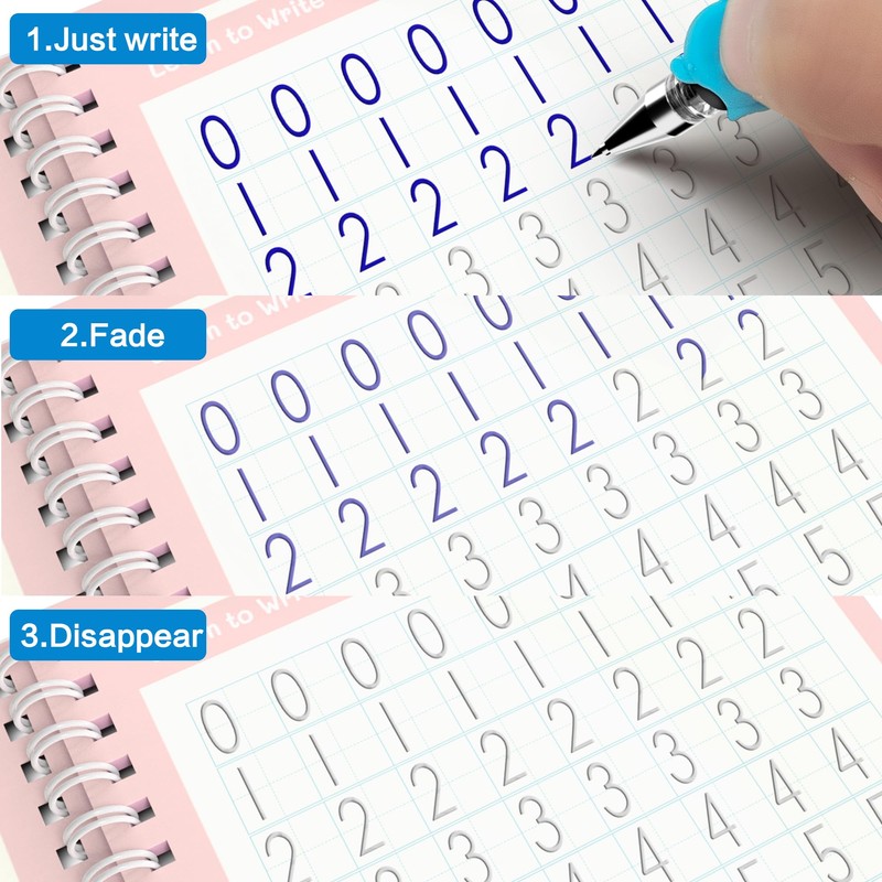 WANFRES Magic grooved Kids Book Disappearing Ink Pen, 2 Transparent
