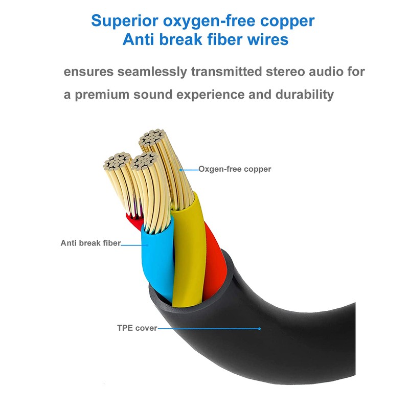G Galice Audio Cable 3.5mm to 2.5mm Replacement Aux Cable