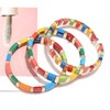 ANGLESJELL 3PCS Rainbow Tile Bracelets for Women (Style A)