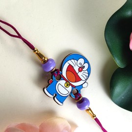 Crafty Creations Presents Traditional Designer Kid's Rakhi for Brother on Raksha Bandhan gifting(DOREMON)