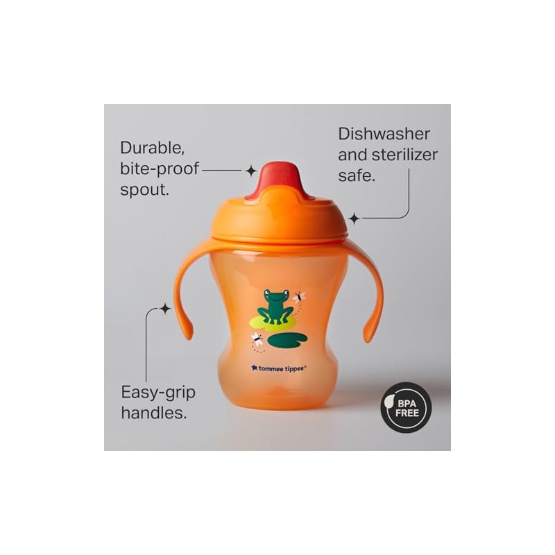 Tommee Tippee 3-Pack Blue, Orange and Green Sippy Trainer Cups