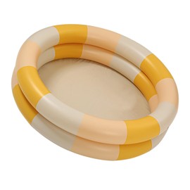 Baby Inflatable Swimming Pool,Inflatable Pool Baby Retro Blow Up Swimming Pool Family Cute Style Thickened Water Pool (Yellow Stripe)