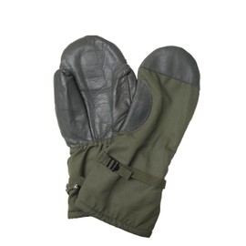 Genuine German Army Issued Goretex Waterproof Extreme Cold Weather Fur Lined Mitts in Olive
